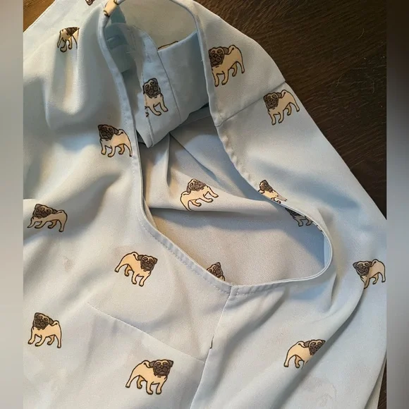 Pug print sleeveless blouse - Picture 4 of 9